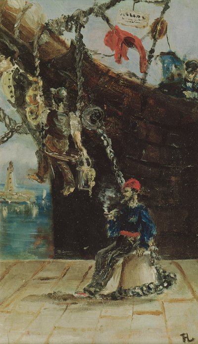 Un Marinero en un Muelle, 1880 de Henri de Toulouse Lautrec